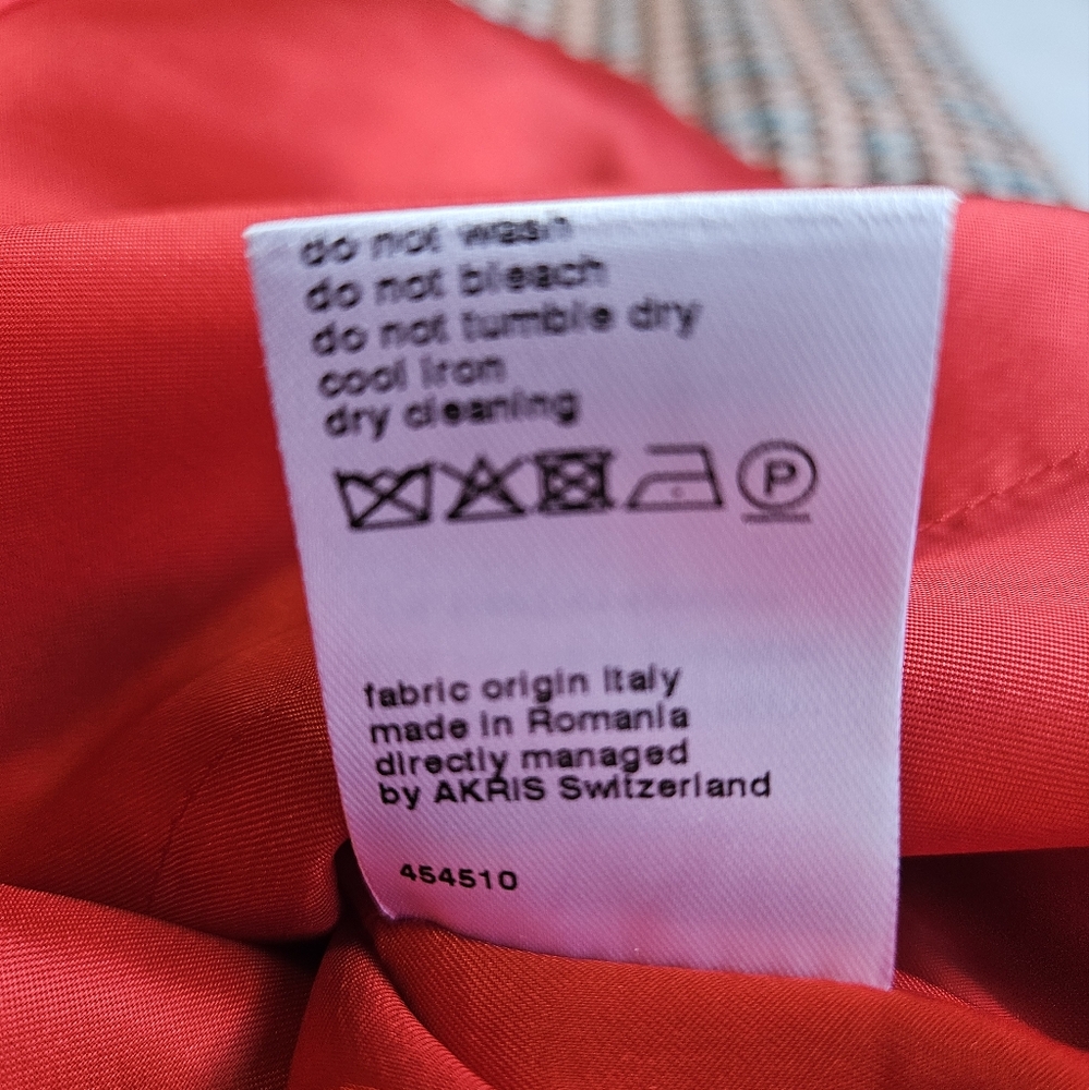 NWT $995 Akris Punto Contrast Houndstooth Dress Size 12 - Picture 14 of 15